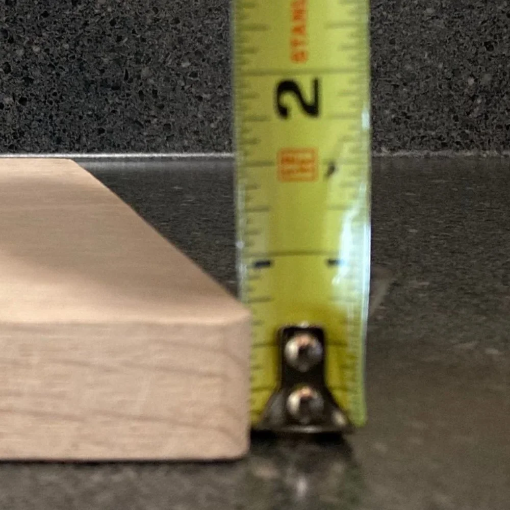 New floating wood shelf approx 7x7 European white oak